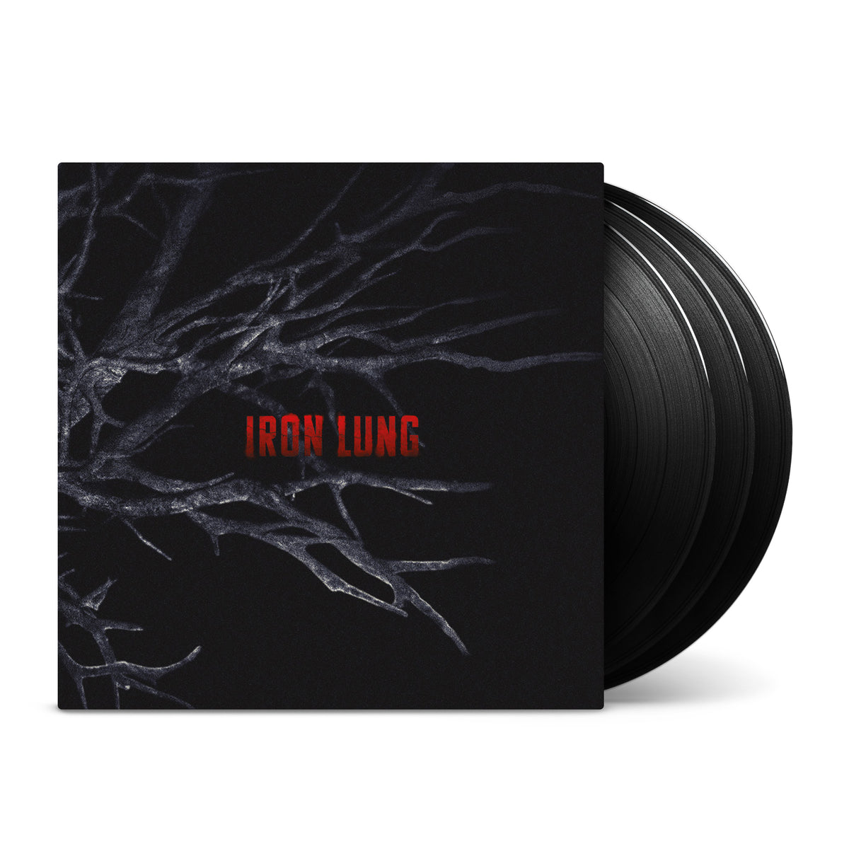 e Iron Lung Standard Edition soundtrack on three black heavyweight vinyl records, featuring dark outer sleeve artwork by Molly Brown.