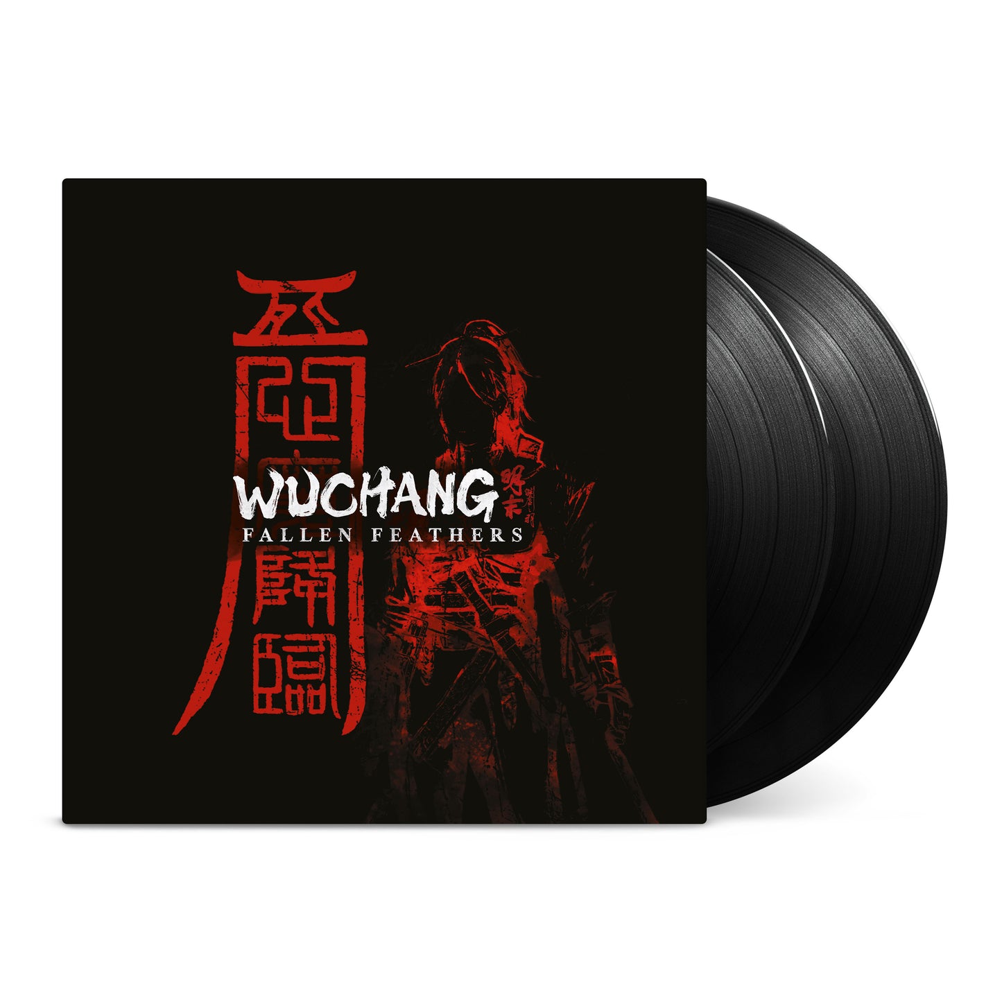 Vinyl record with cover featuring 'Wuchang Fallen Feathers' design on a white background